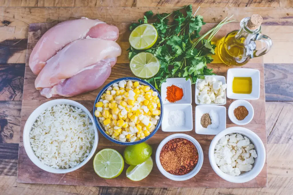 Street Corn Chicken Rice Bowl ingredients