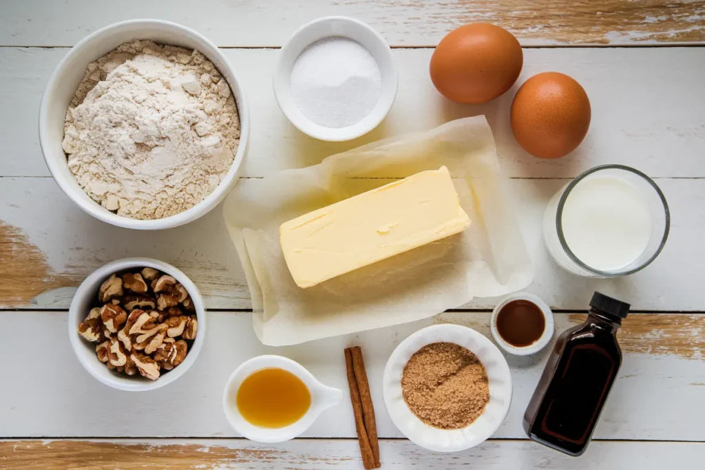 Italian Nut Roll Cookies ingredients