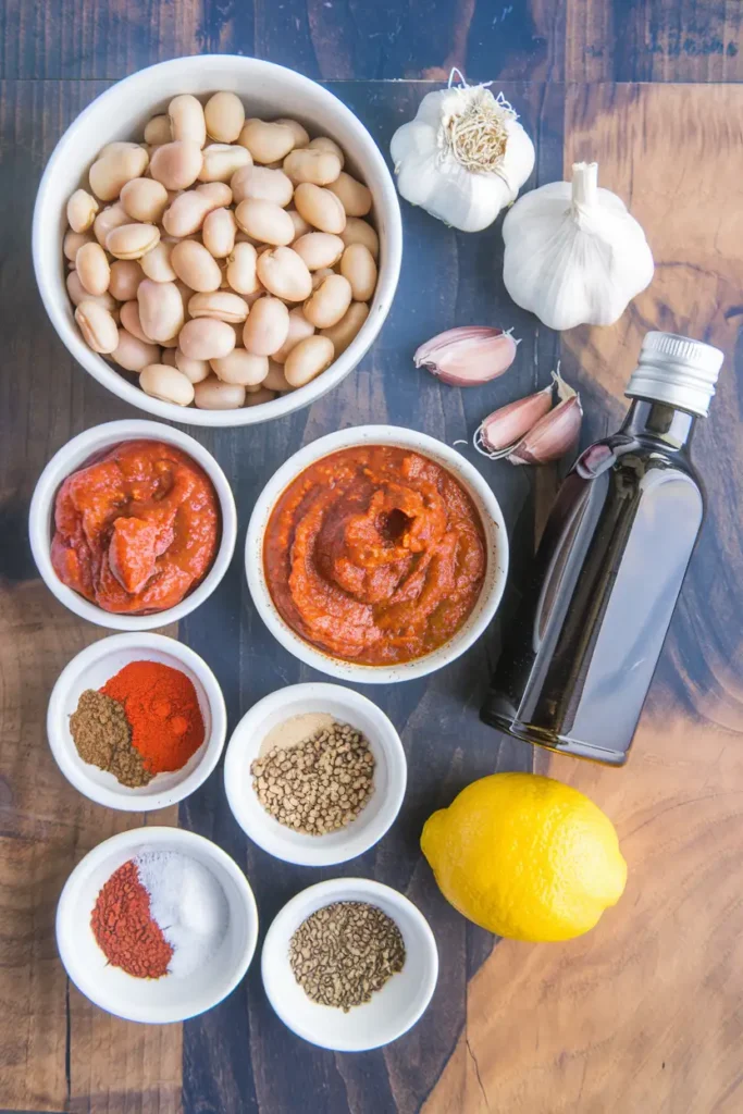 harissa butter beans ingredients 