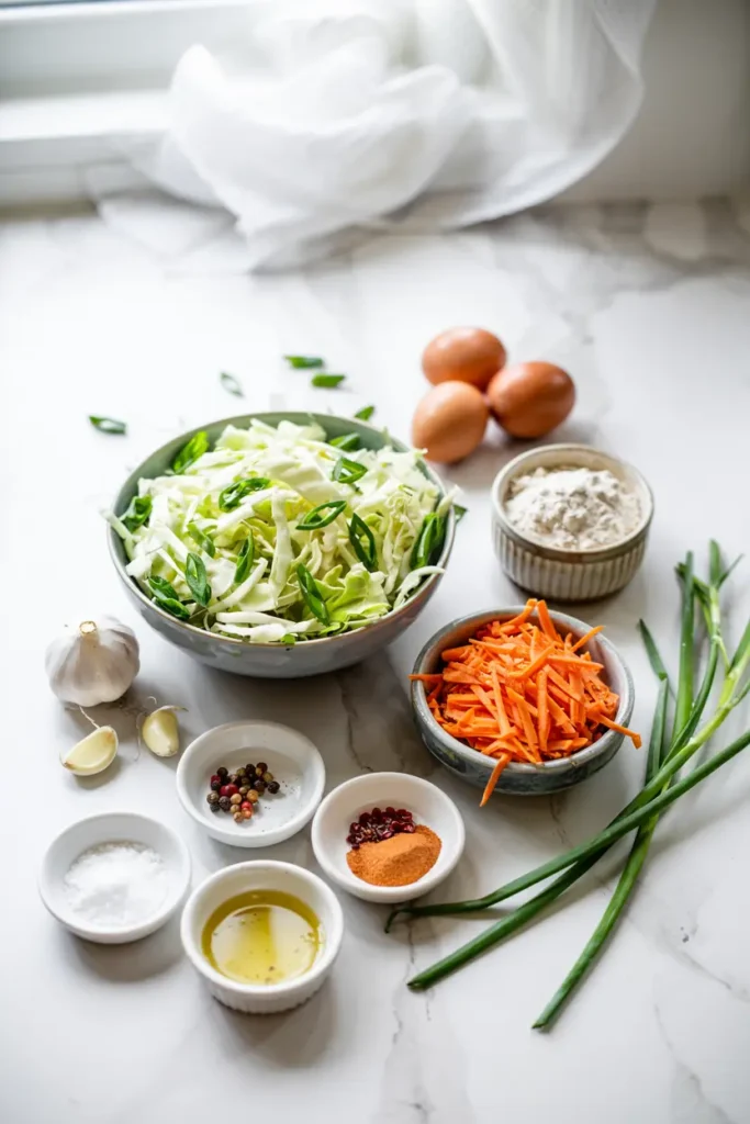Cabbage fritters Ingredients